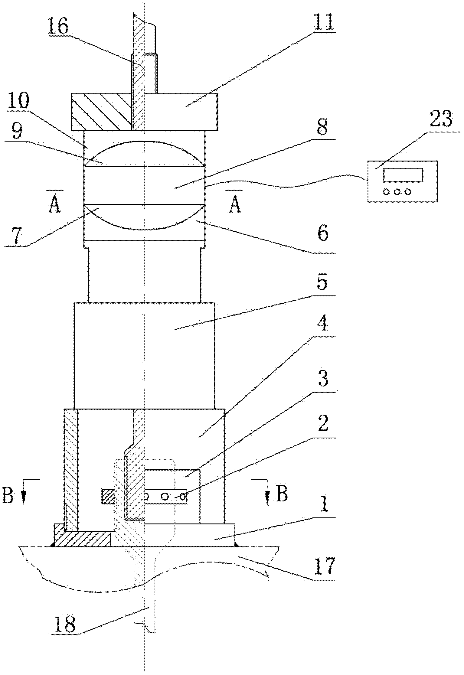 Method for tensioning boom and measuring tension, and device for method
