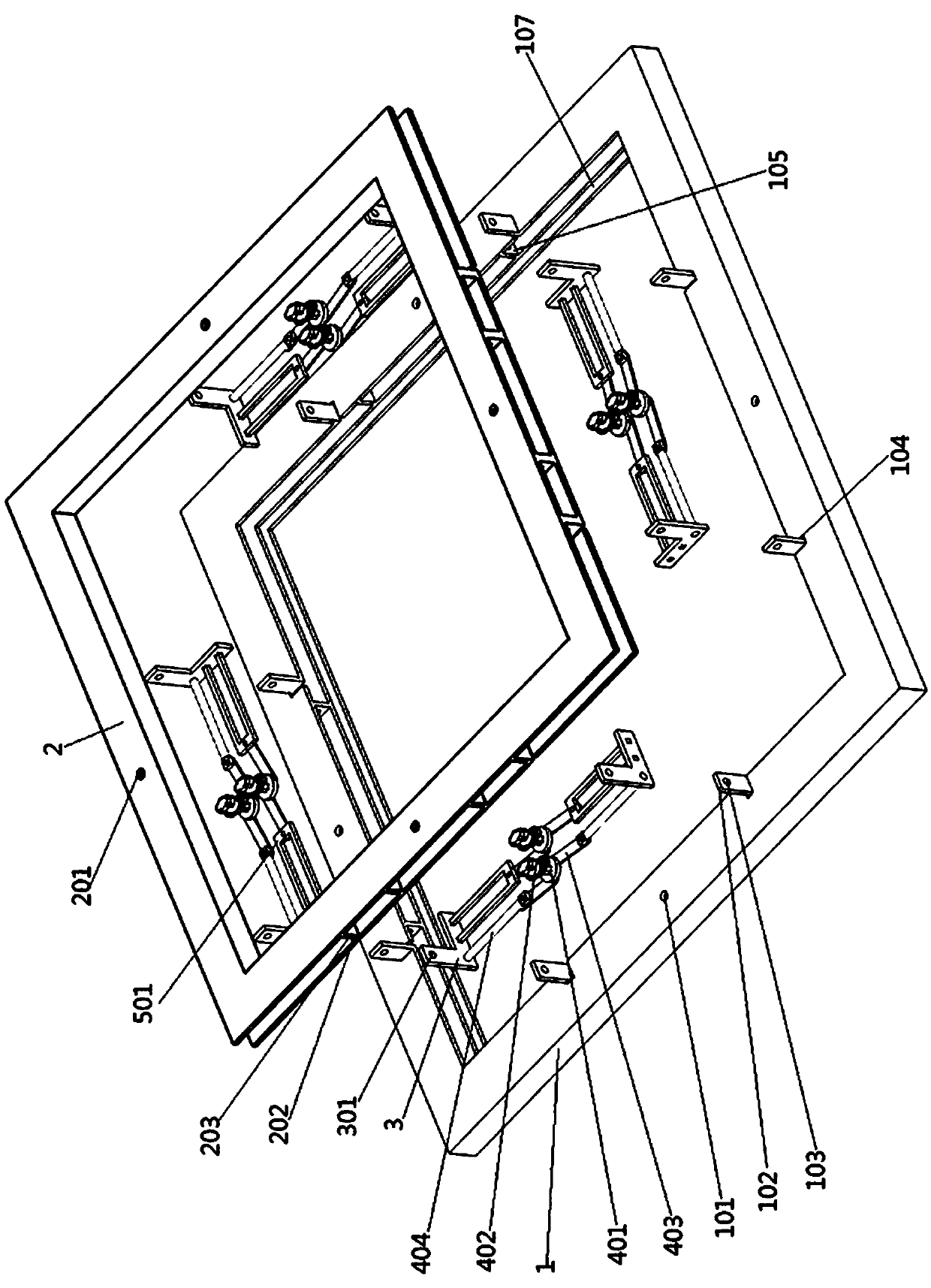 Connection structure of architectural window