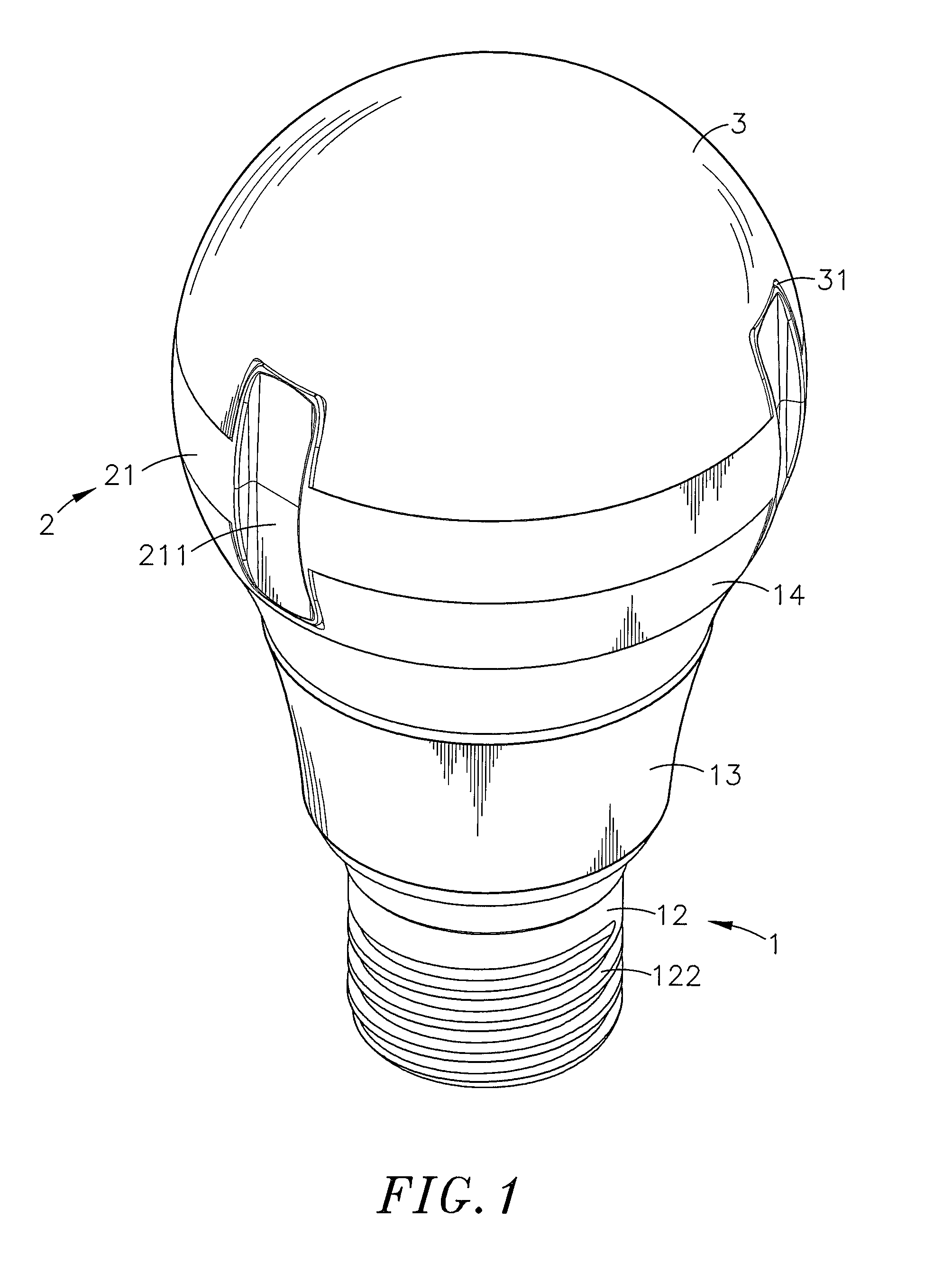 Light bulb with upward and downward facing LEDs having heat dissipation