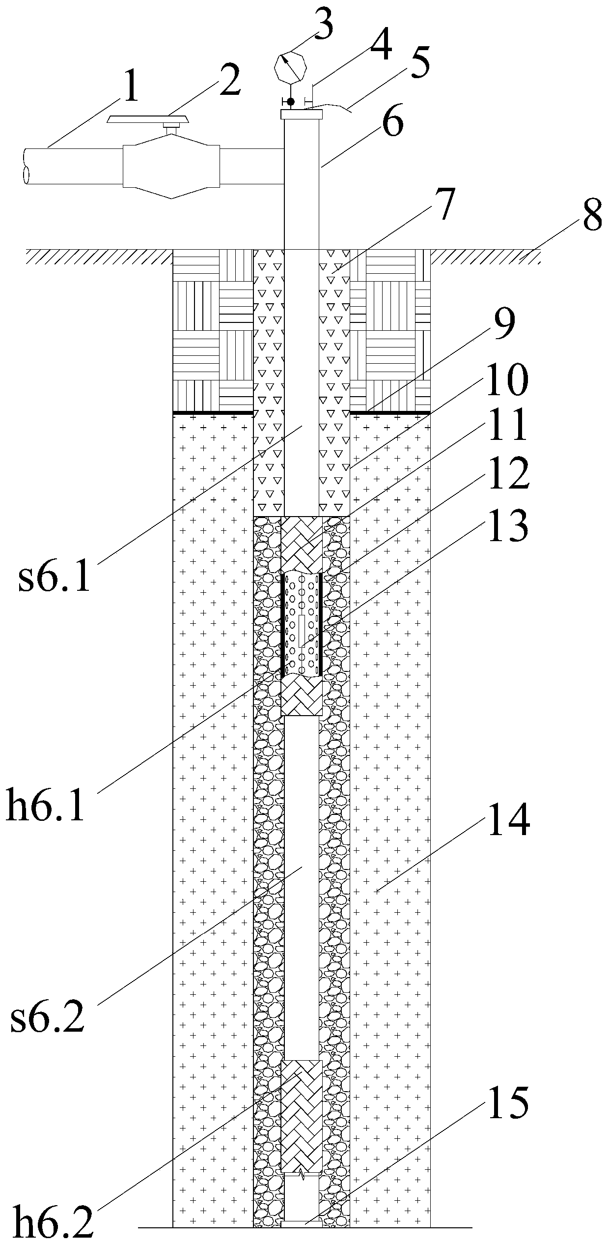 Gas exhausting and injecting well device for aerobic bioreactor process