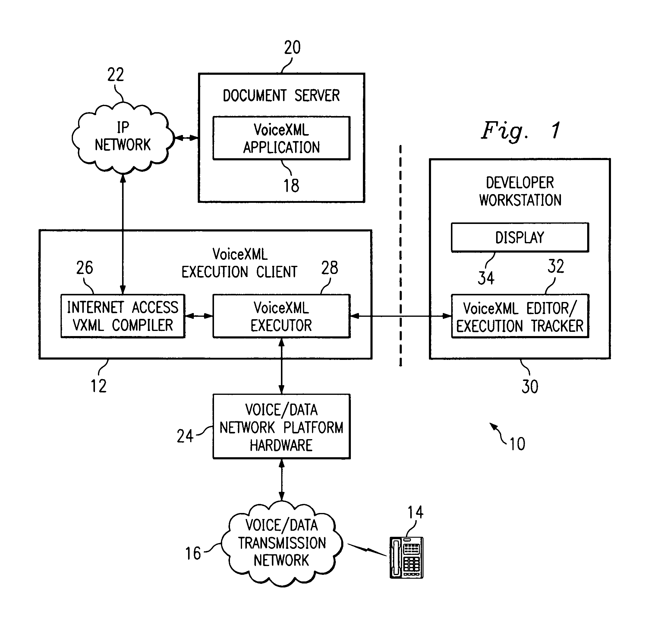 System and method for tracking VoiceXML document execution in real-time