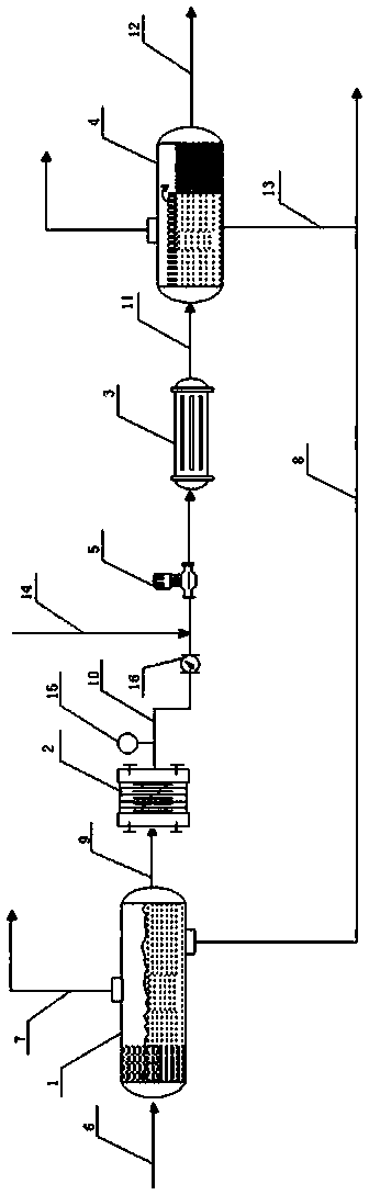 Rapid dehydration method for low-temperature sealed interface of produced liquid in oil field central treatment station and device for implementing method