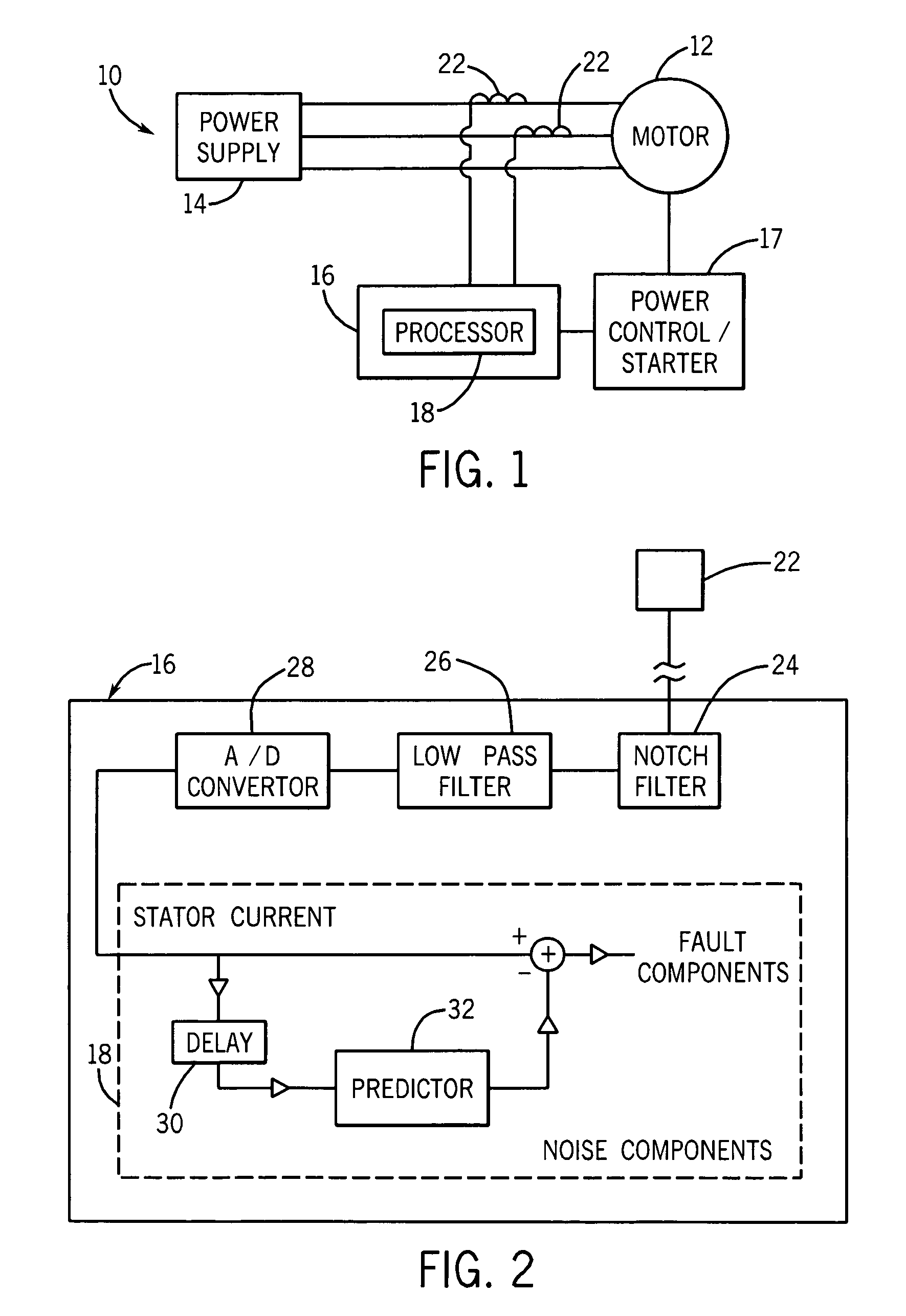 System and method for bearing fault detection using stator current noise cancellation