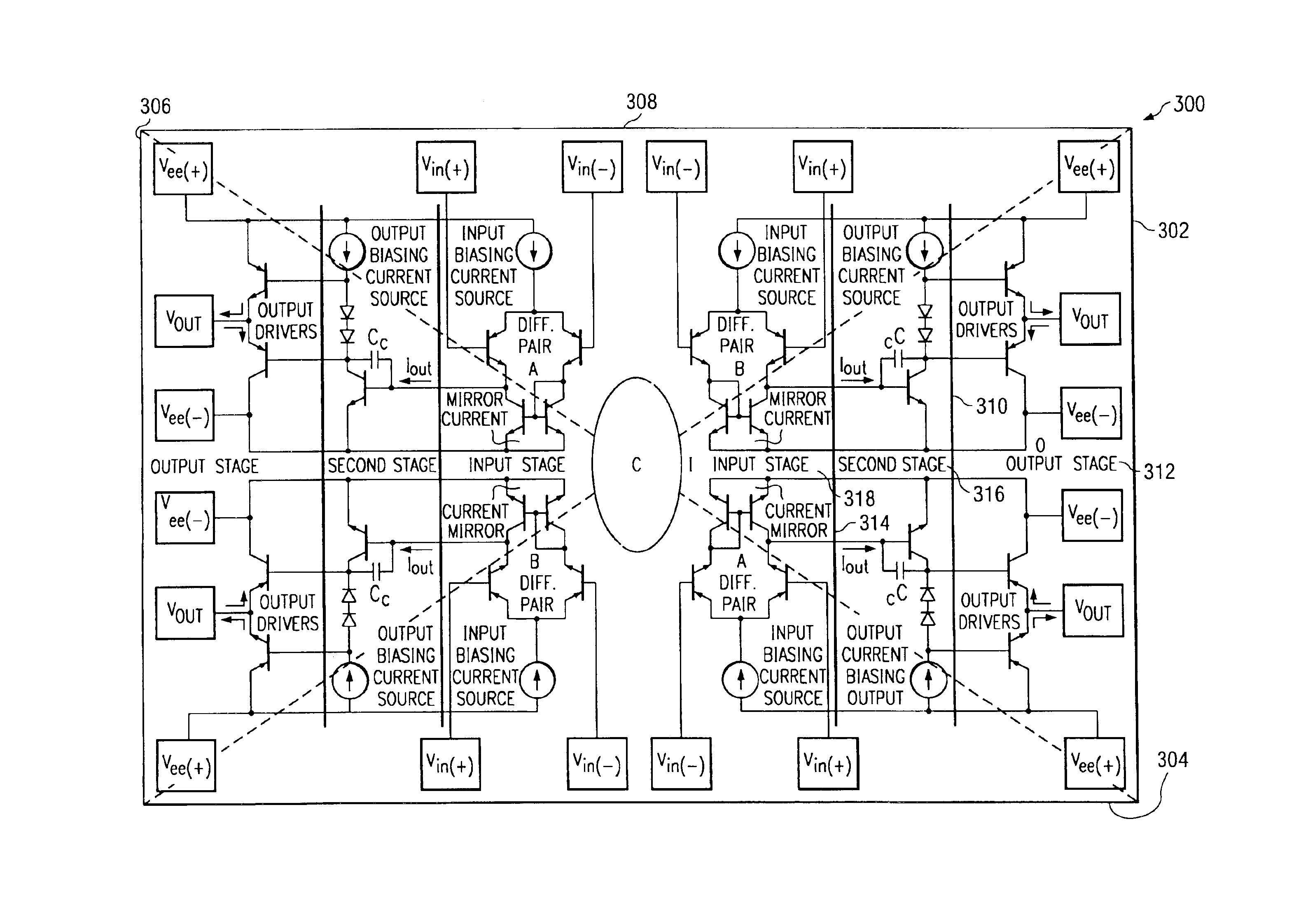 Ideal operational amplifier layout techniques for reducing package stress and configurations therefor