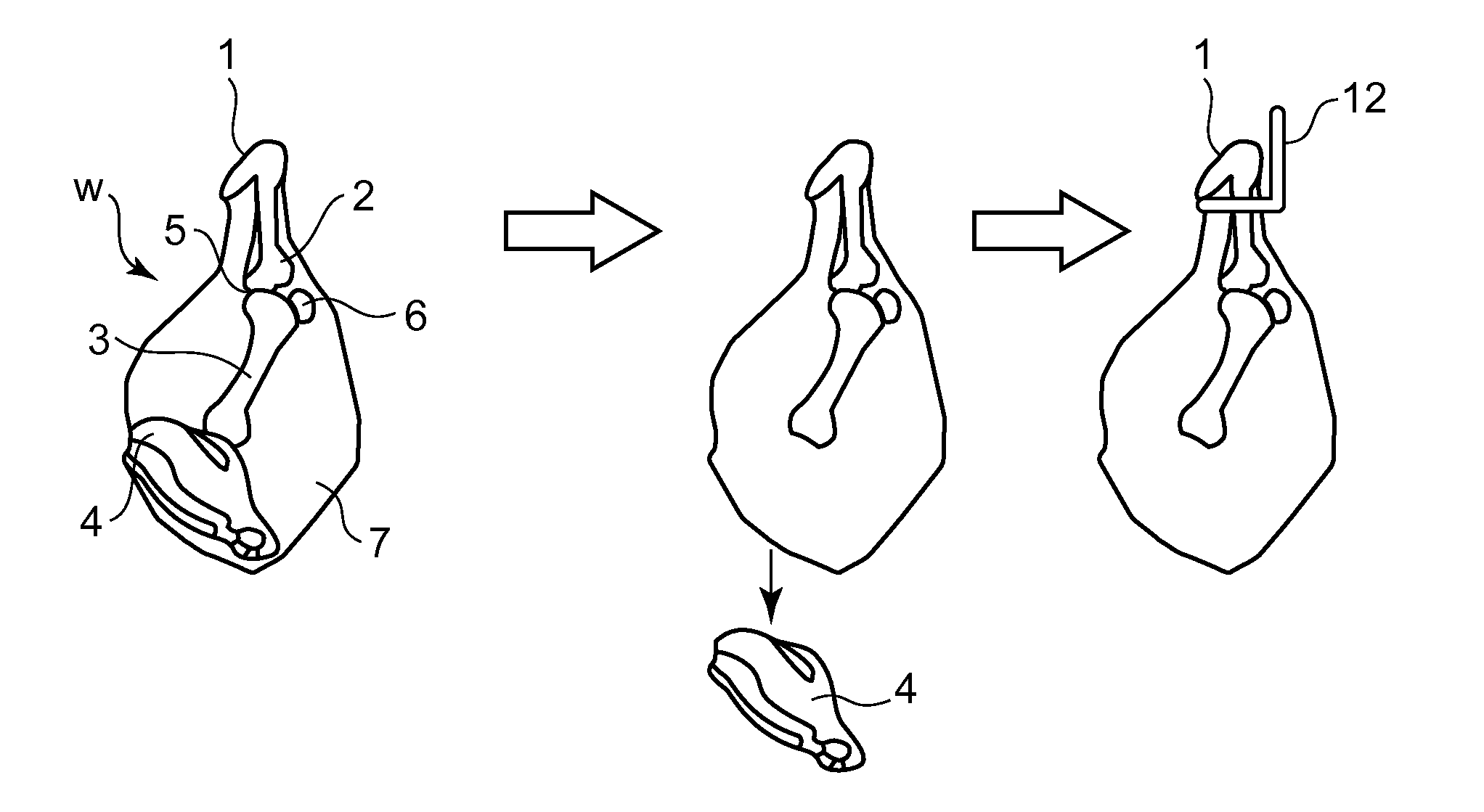 Deboning method and apparatus for meat with bone using x-ray