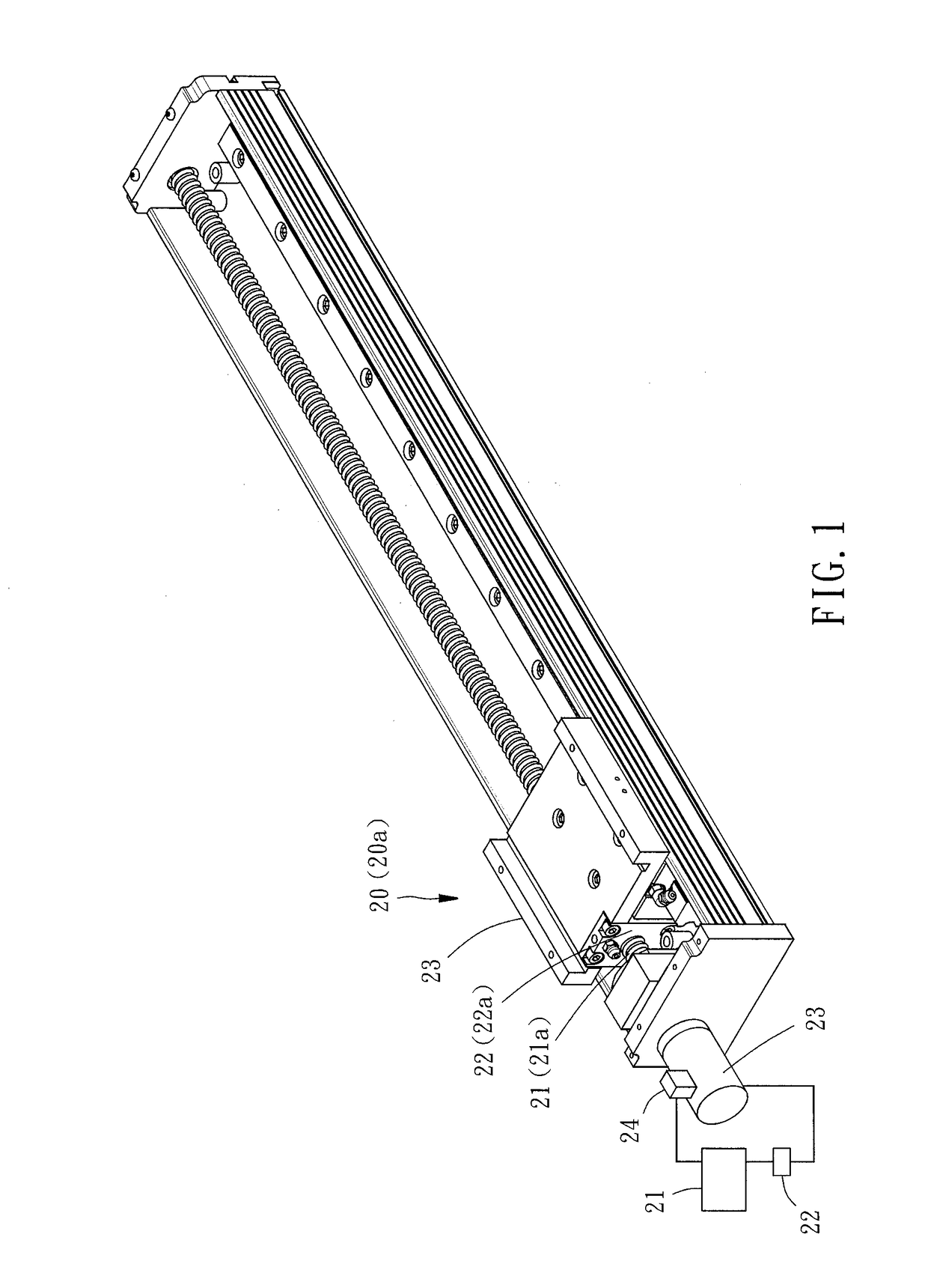 Method for identifying friction parameter for linear module