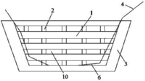 Arch grate type reinforced concrete debris flow stop dam and construction method thereof