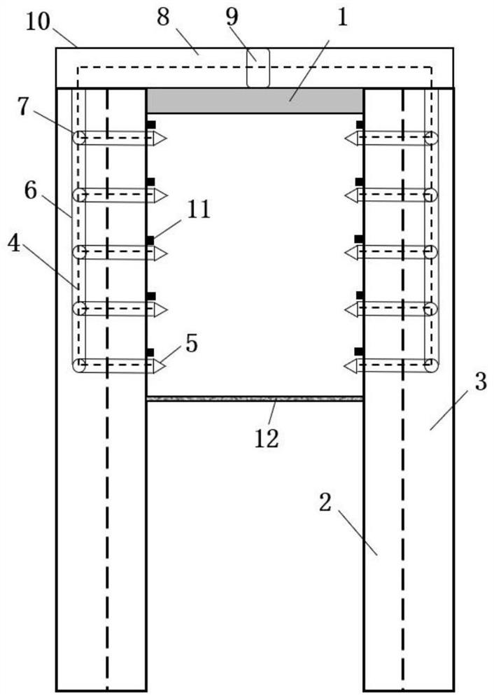 A pair of pull-type foundation pit support device