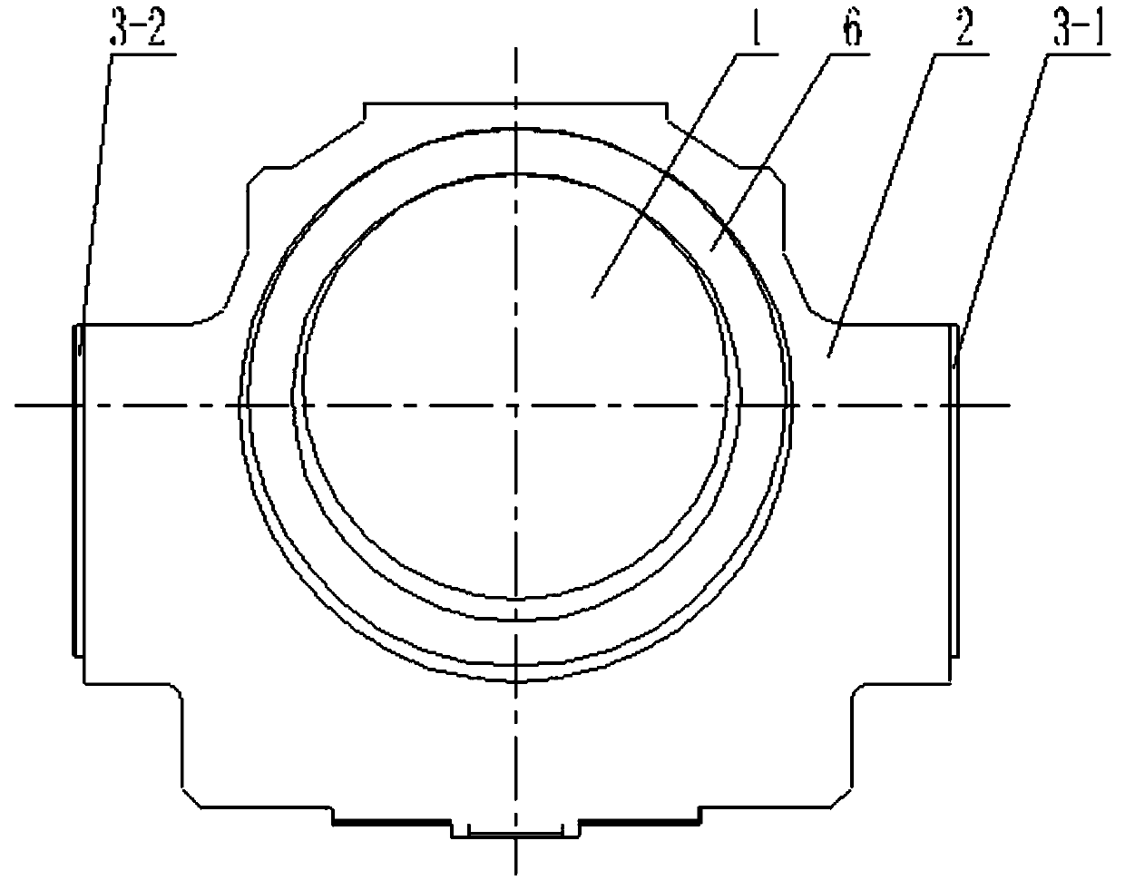 Method and device for detecting symmetry of hot strip roll chock liner