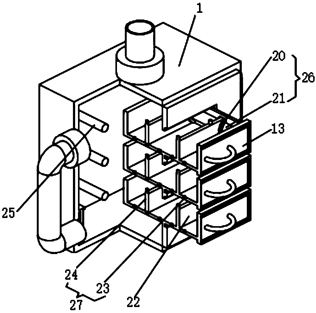 Damp-proof dustproof multi-layer storage device for electronic elements