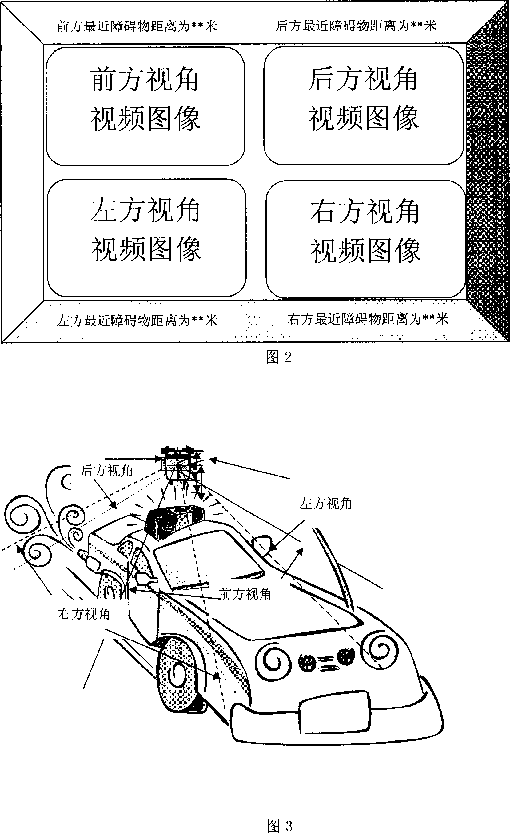 Intelligent parking auxiliary device based on omnibearing computer sight