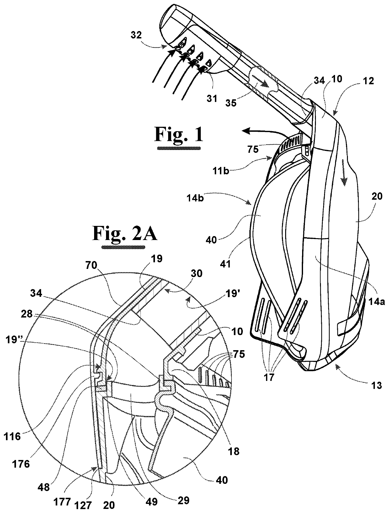 Full face diving mask