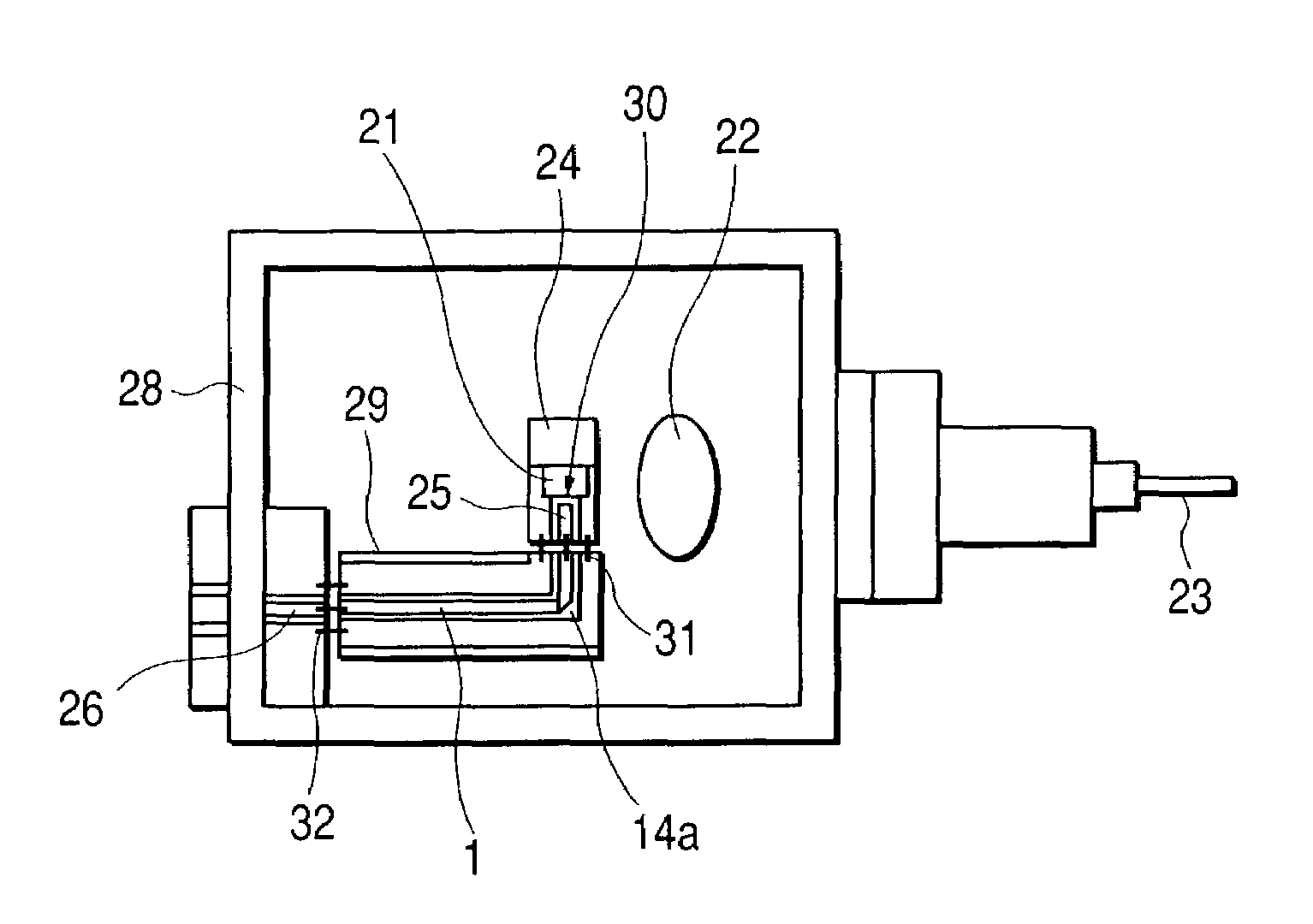 High-frequency transmission line and an optical module incorporating the same line