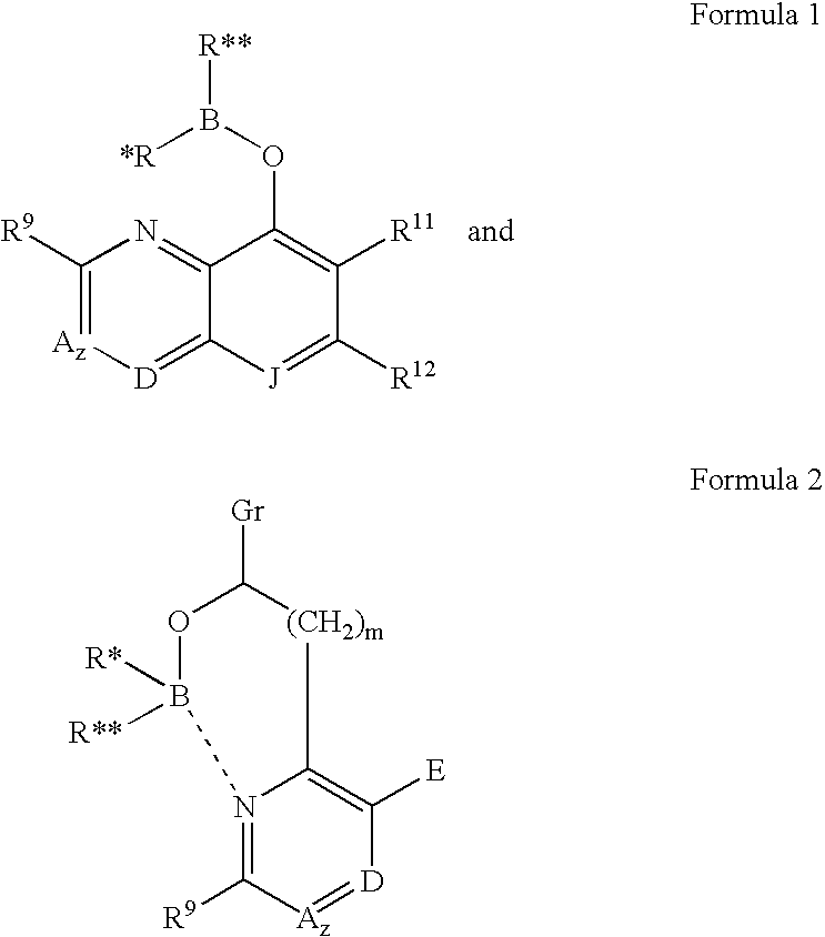 Anti-viral uses of borinic acid complexes