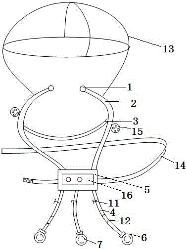 Auscultatory device for department of pediatrics