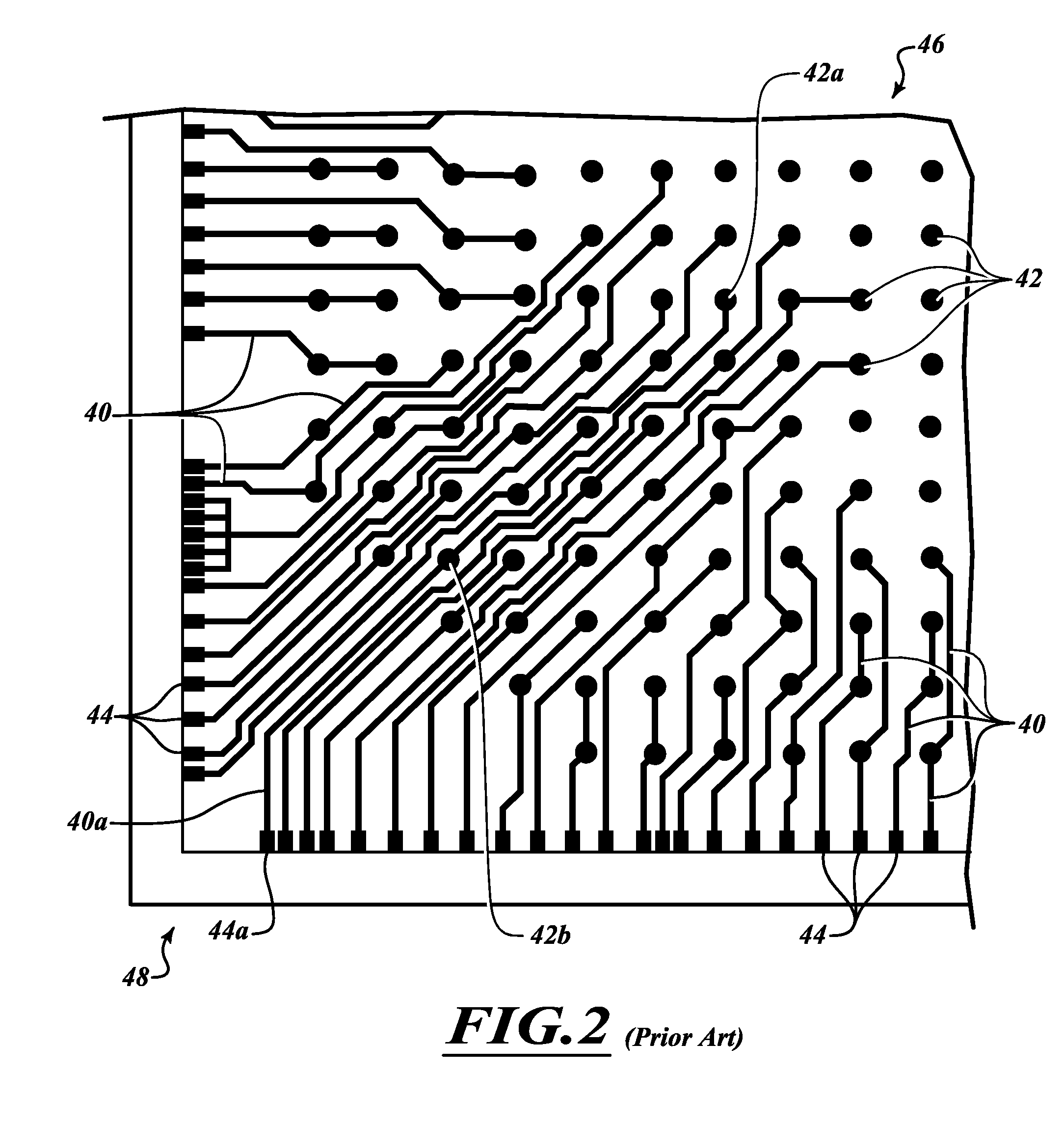 Flip chip device having simplified routing