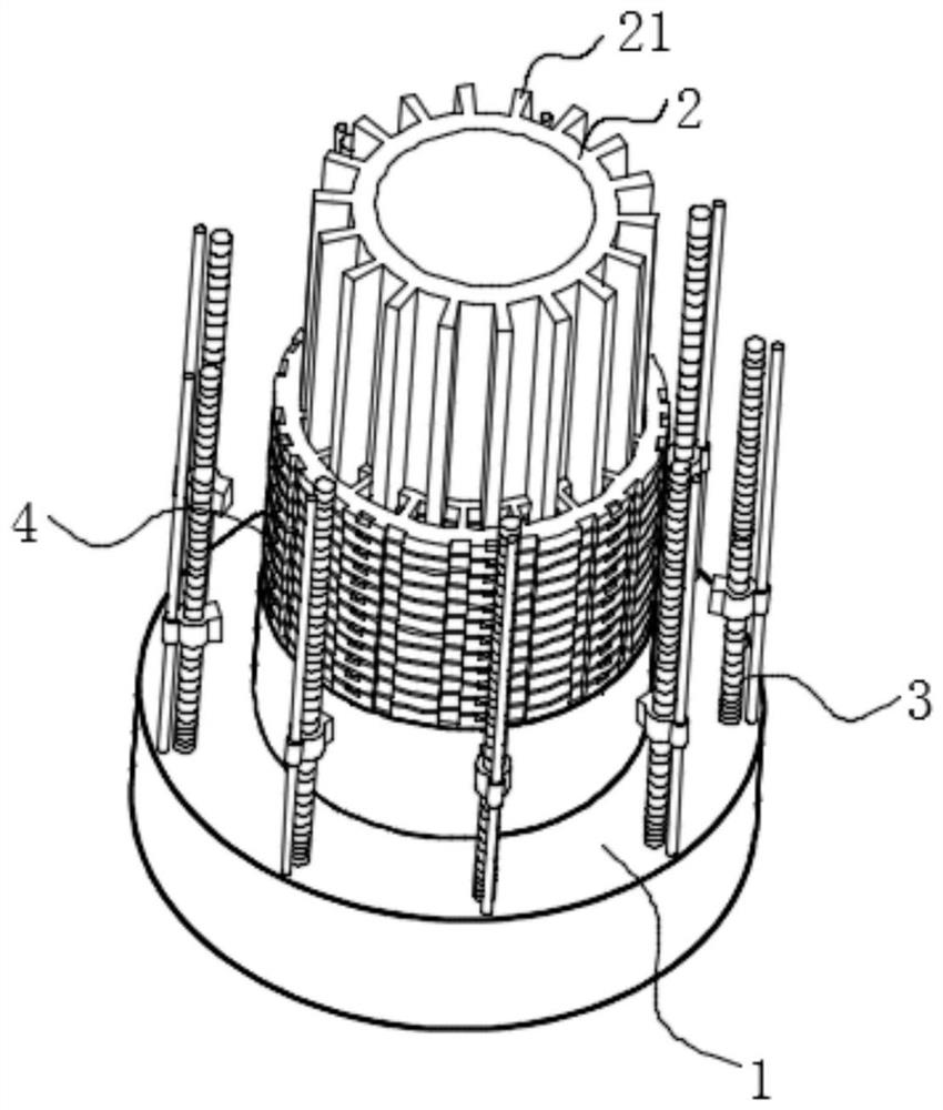 Small motor stator core welding structure