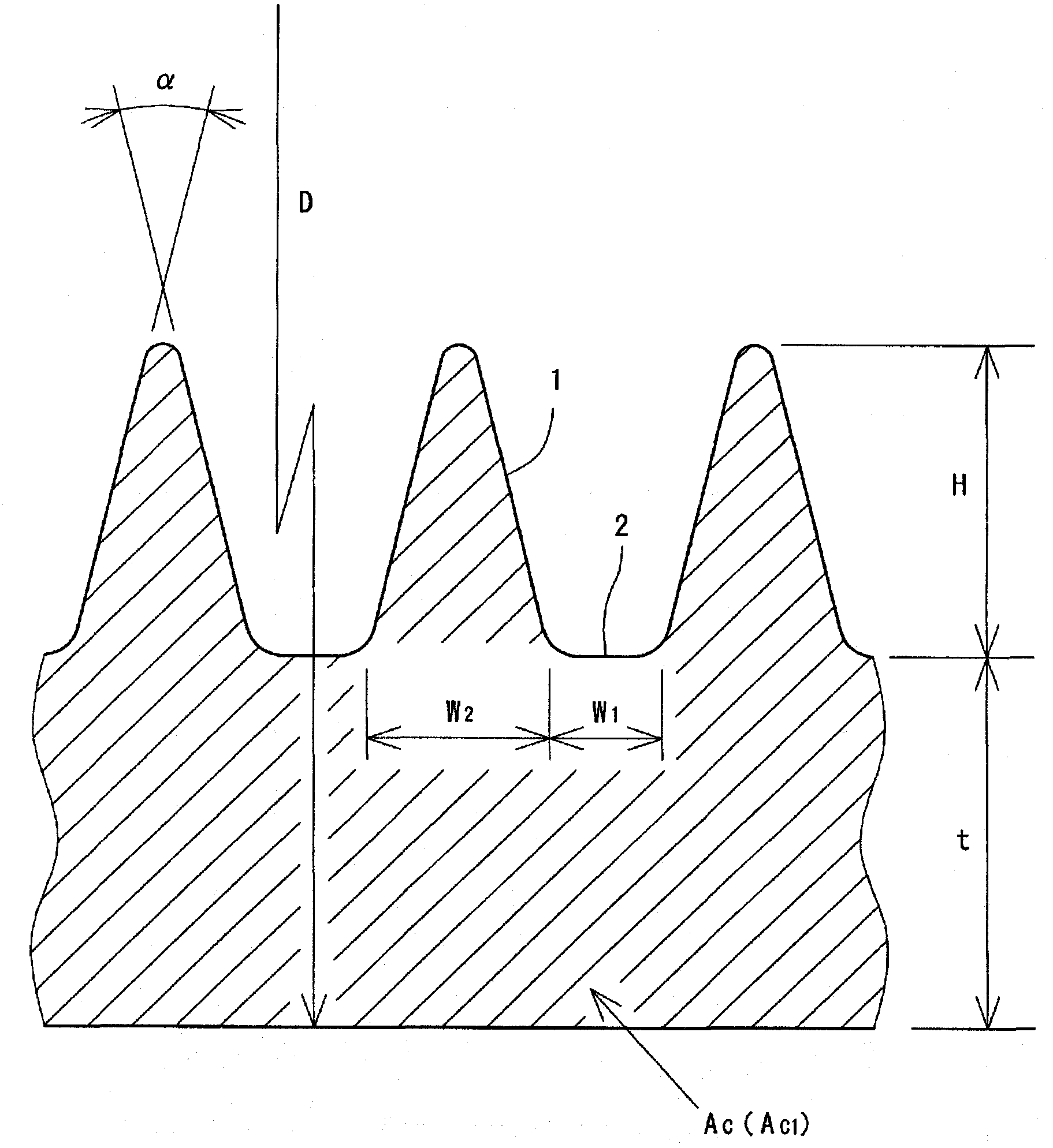 Pipe having grooved inner surface, apparatus for producing the same and method for producing the same