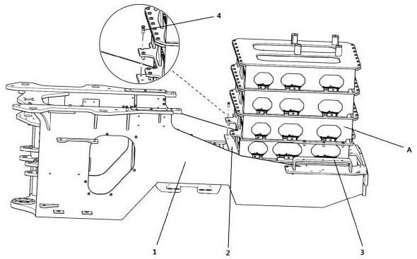 Battery arrangement structure for electric loader