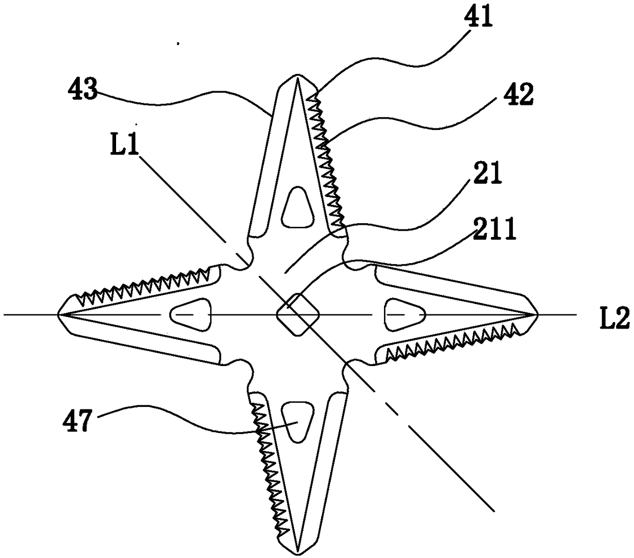 Food processing bidirectional multifunctional knife assembly and processing process thereof