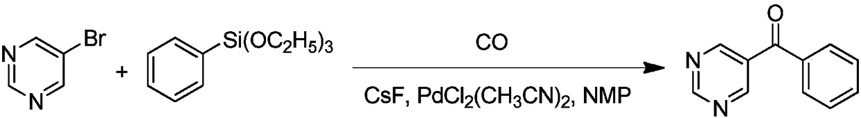 Synthetic method of OLED material intermediate benzoyl pyrimidine compound