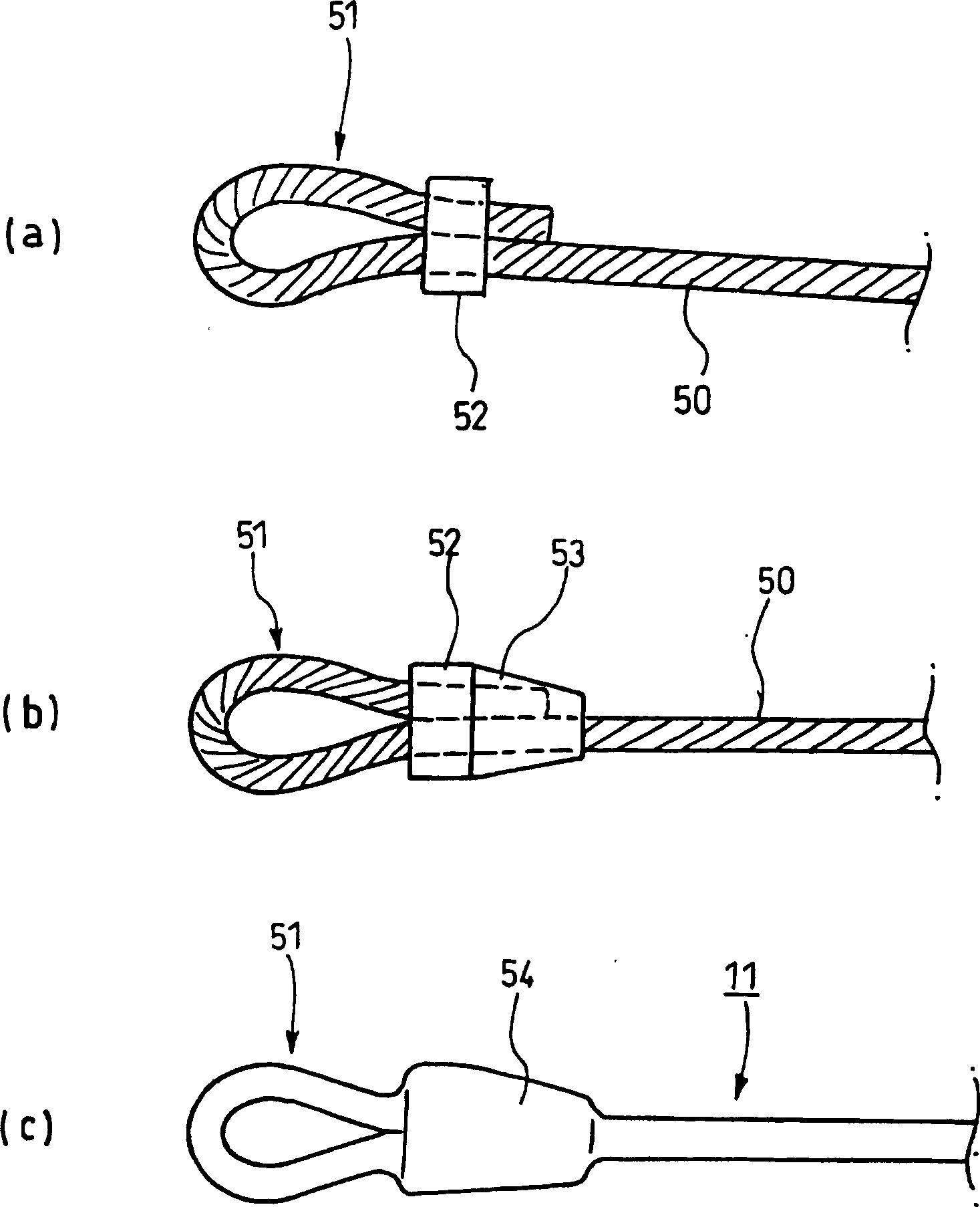 Method of inserting wire in rubber sleeving and rubber sleeving expander