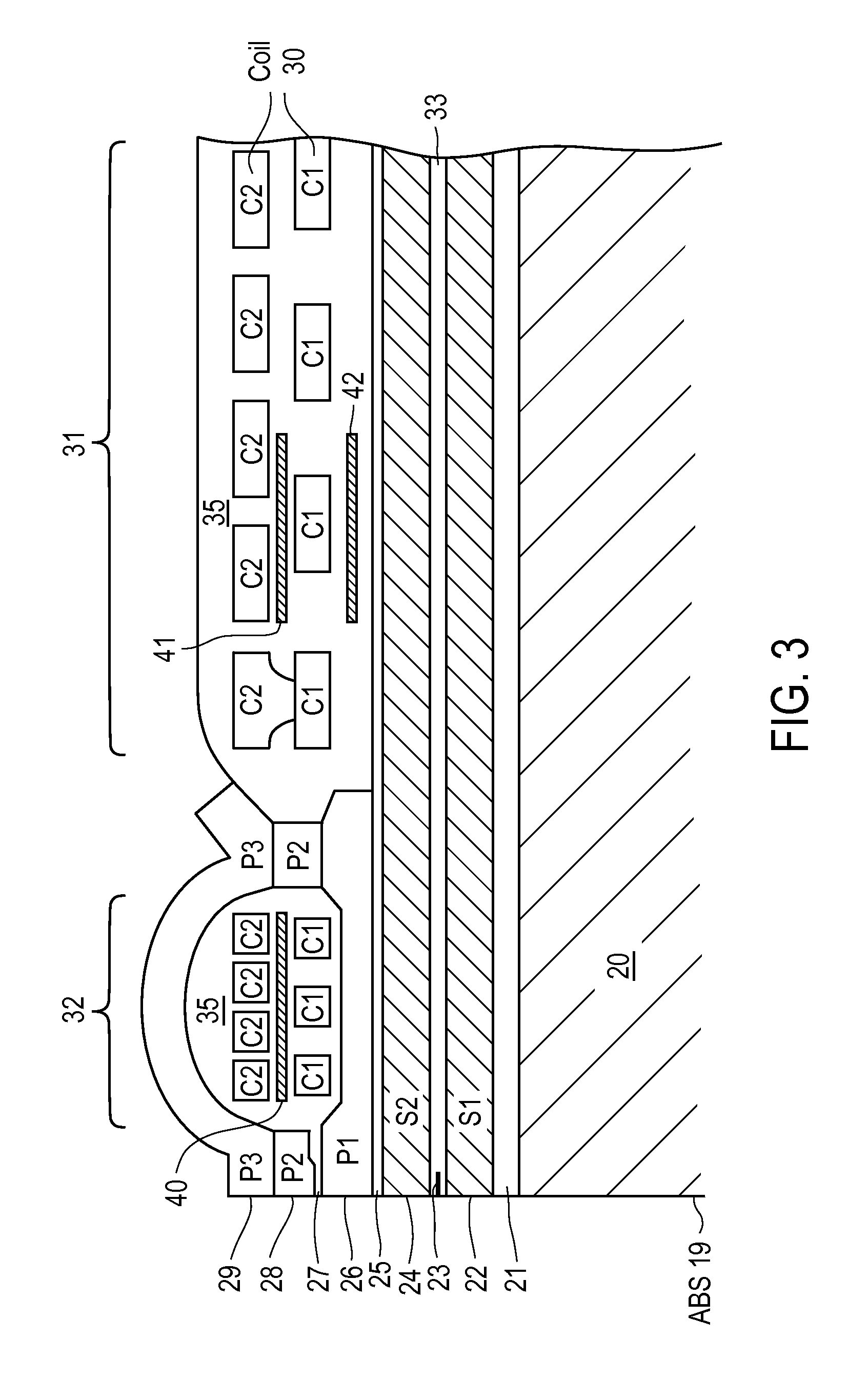 Magnetic recording head with resistive heating element located near the write coil
