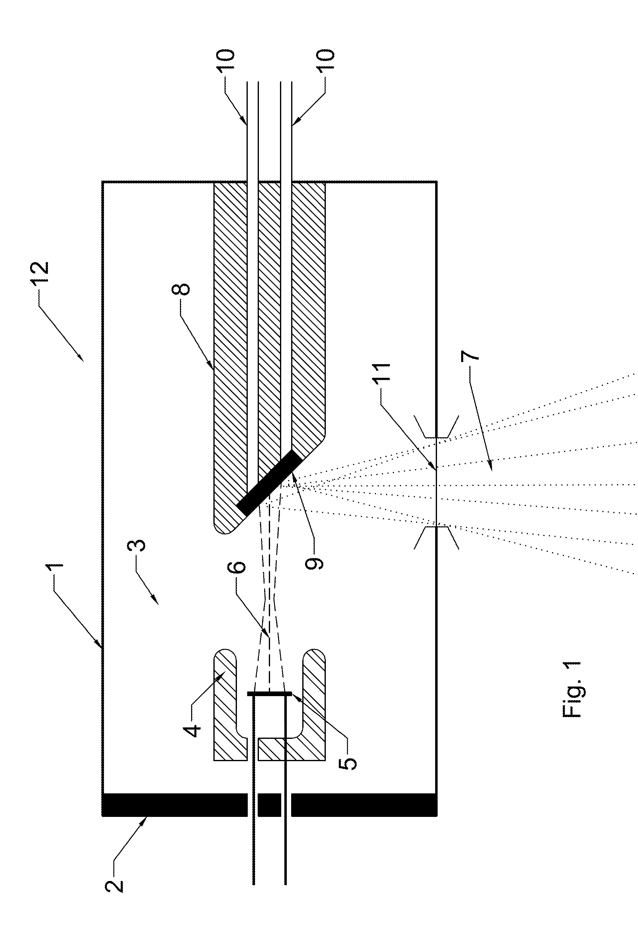 High dose output, through transmission target x-ray system and methods of use