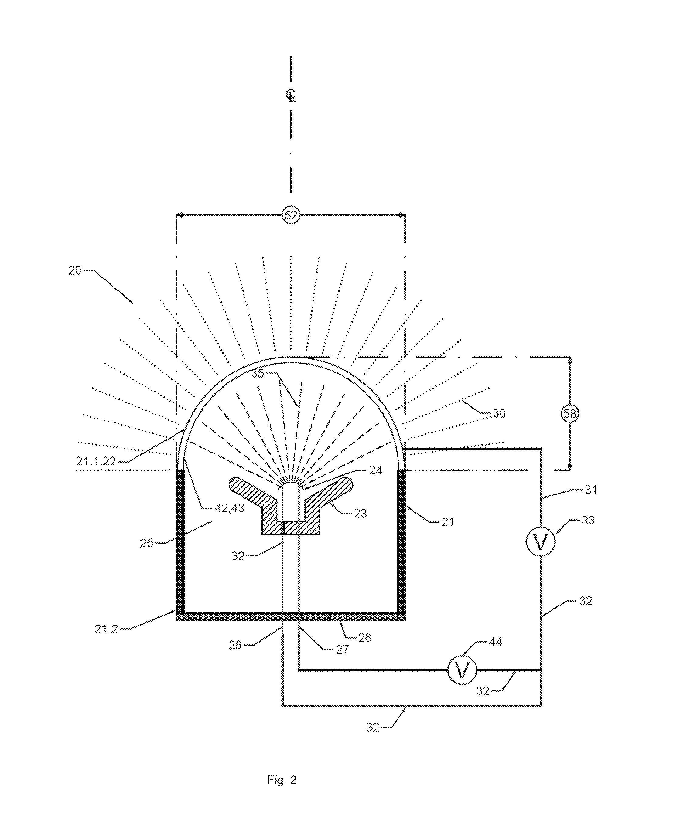 High dose output, through transmission target x-ray system and methods of use