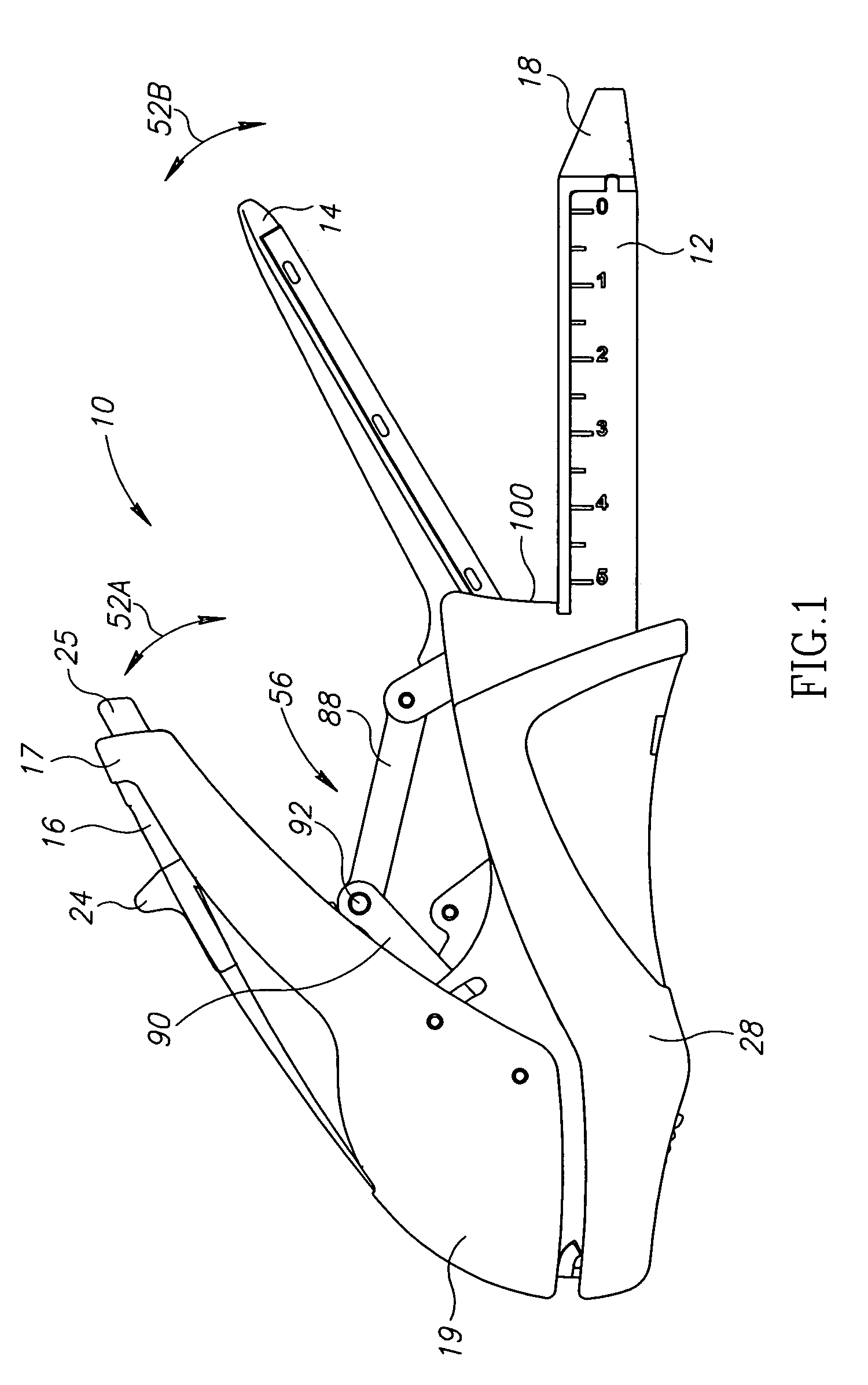 Palm size surgical stapler for single hand operation
