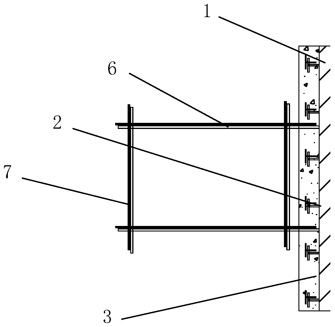 High-rise cantilever structure formwork erecting system and construction method