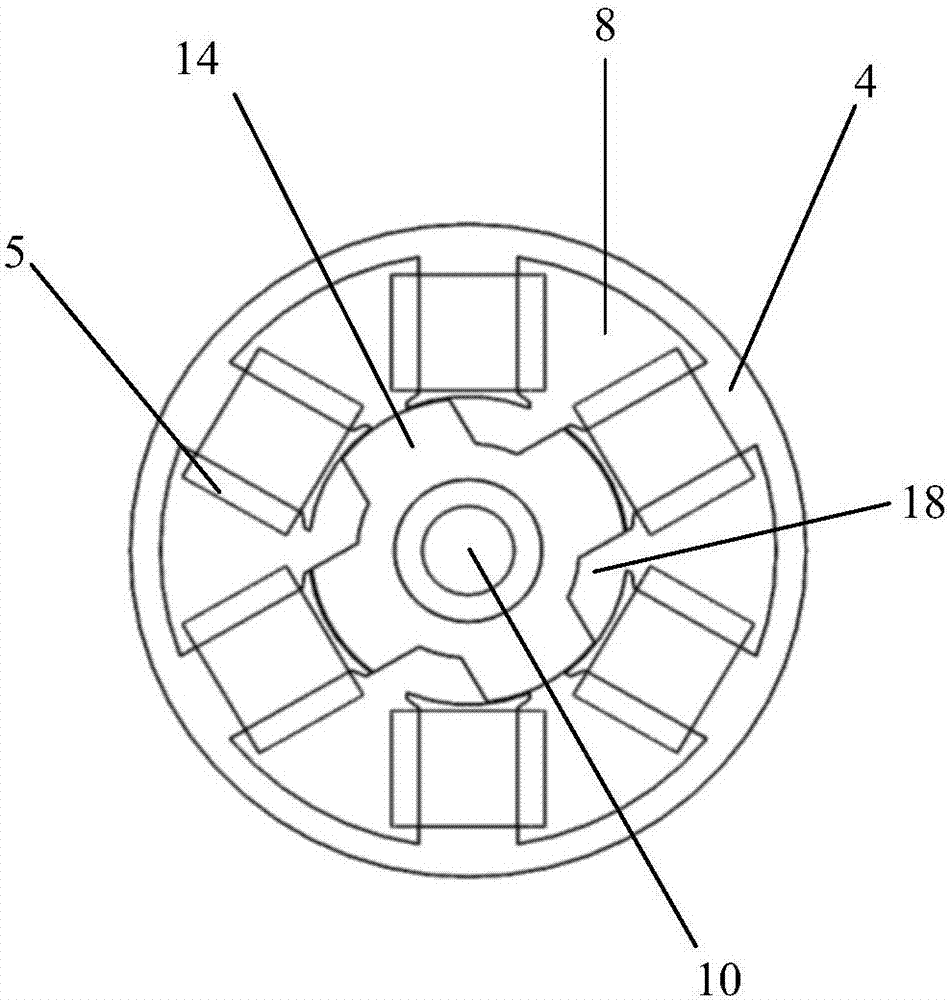 Axial permanent magnet assisted radial reluctance high-speed motor with hybrid cooling structure