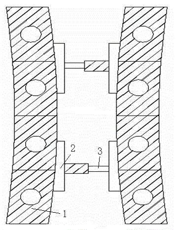 Method for correcting flue wall of roasting furnace