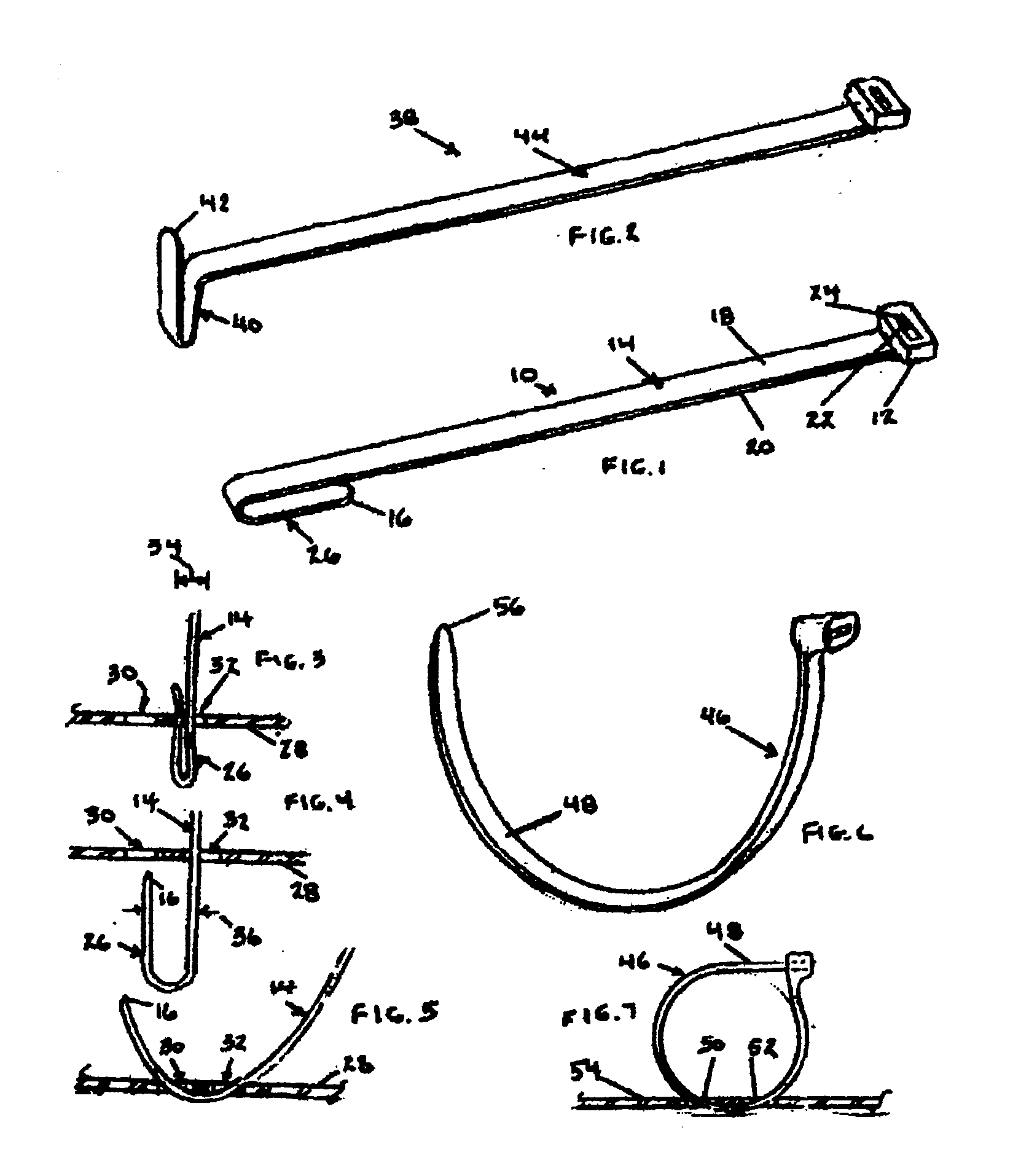Cable ties having innate connection compatibility with mounting plates