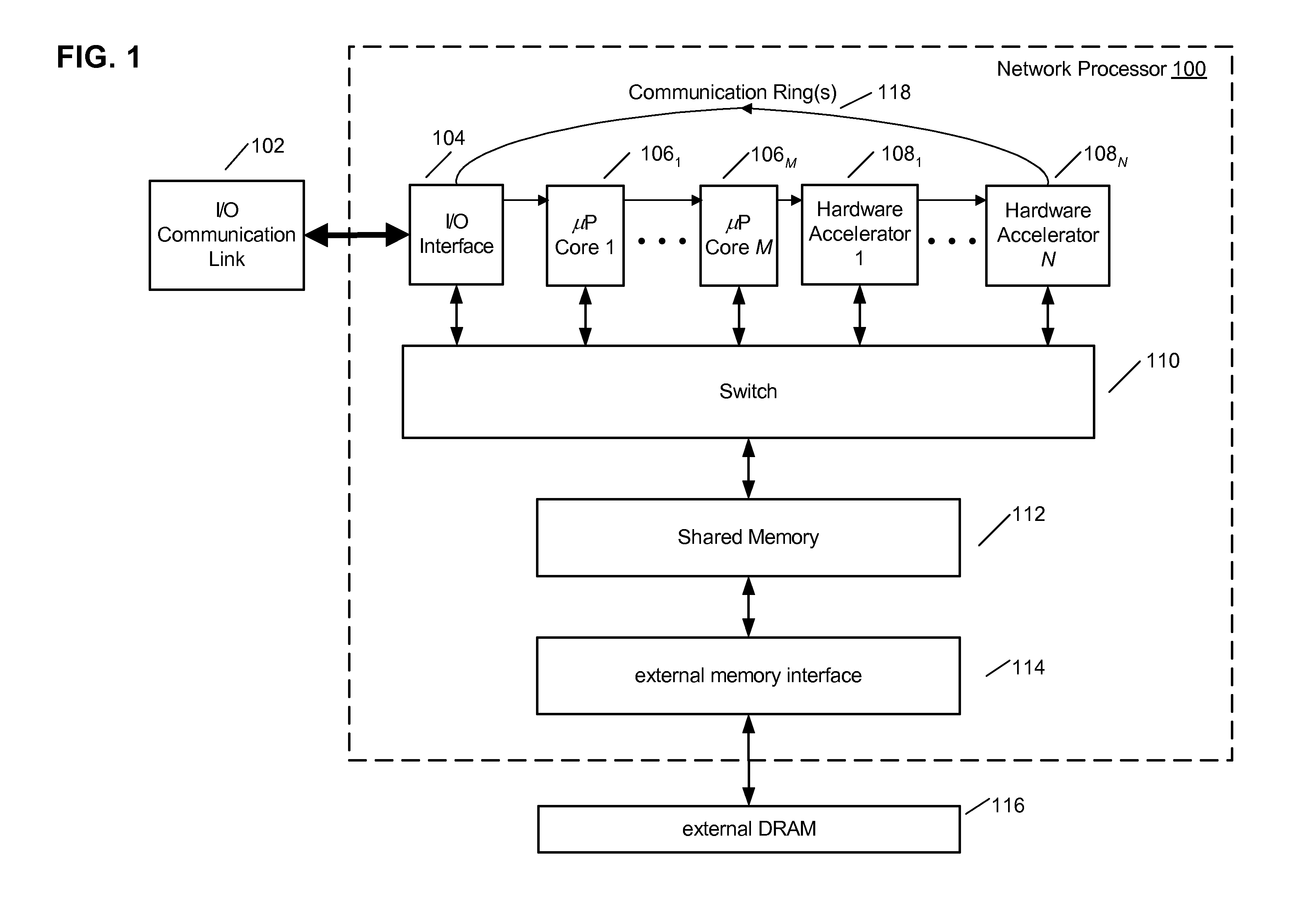Local messaging in a scheduling hierarchy in a traffic manager of a network processor