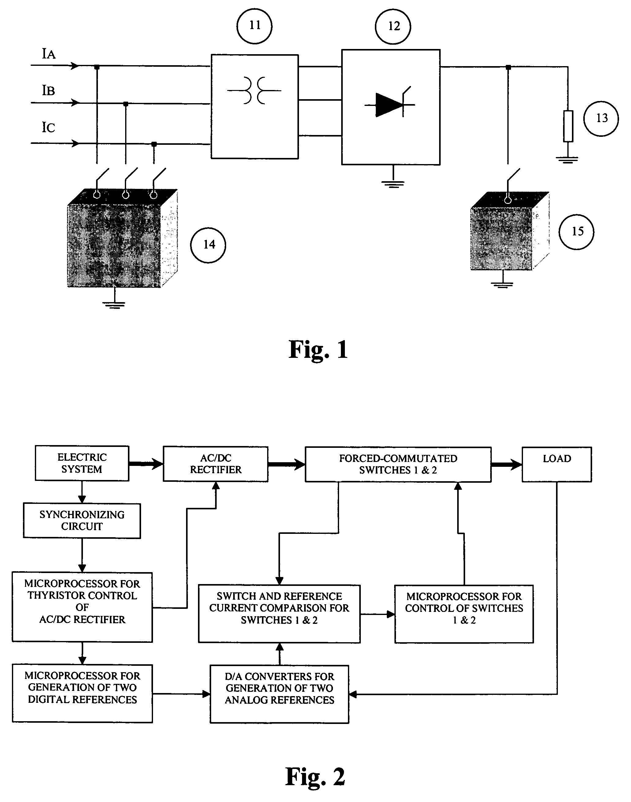 Method and apparatus to reduce distortion of currents feeding an AC/DC rectifier system