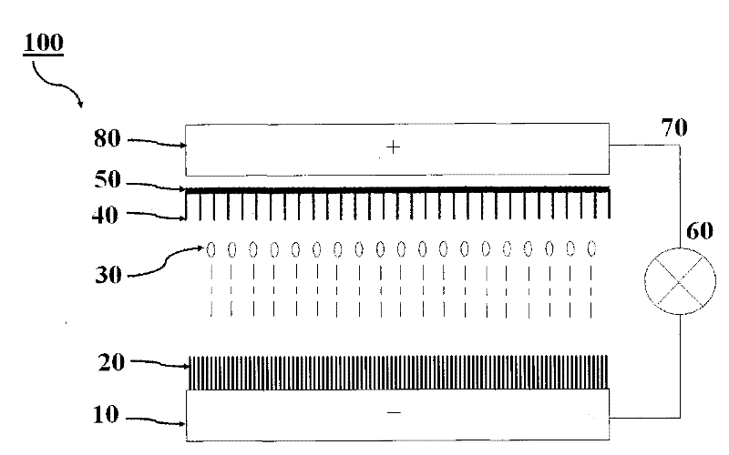 Photo-electrochemical cell with needle electrode and manufacturing method thereof