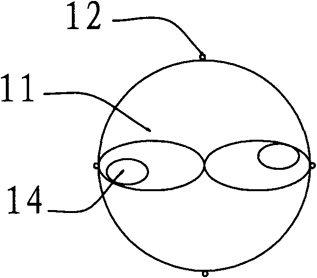 Floating type wind energy receiving device