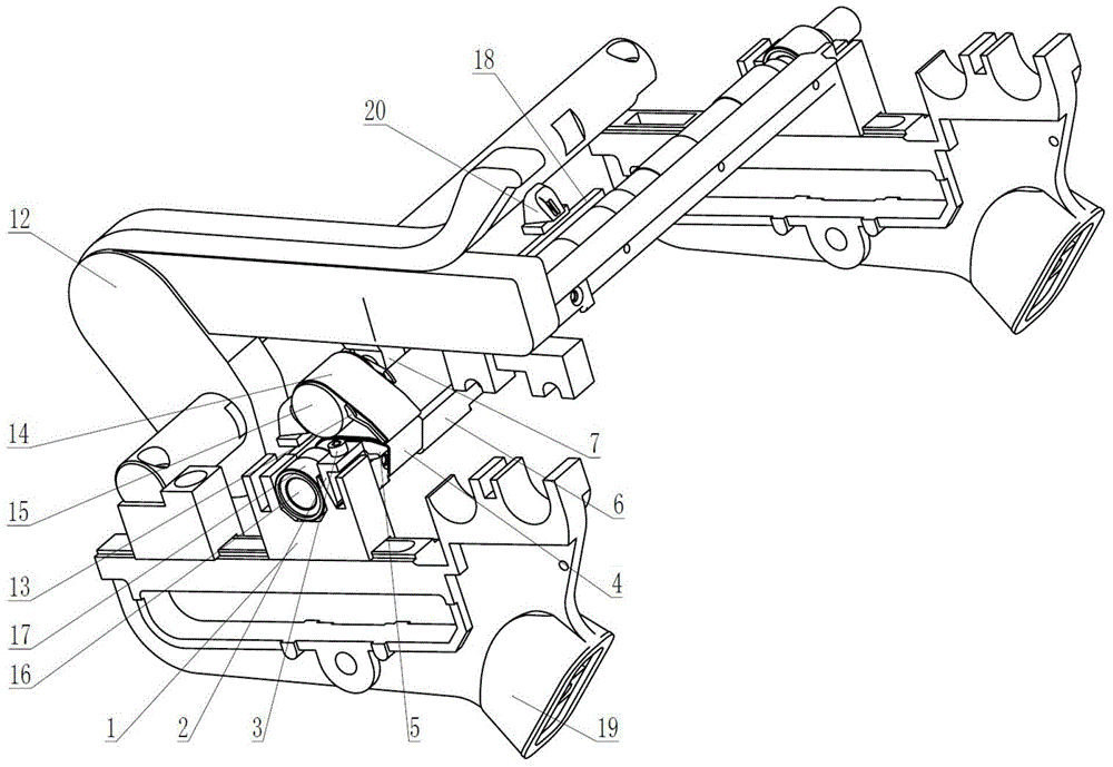 Double apron drafting device in rear area of ​​ring spinning frame