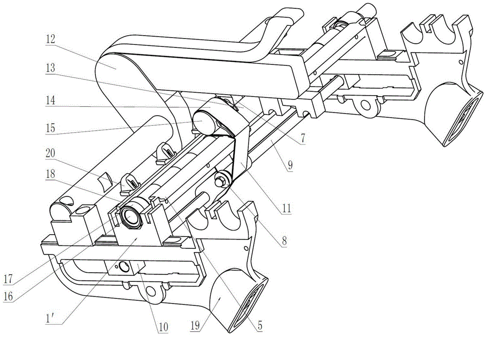 Double apron drafting device in rear area of ​​ring spinning frame