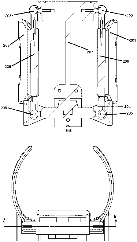 Linkage device suitable for controlling and limiting degree of freedom of humanoid robot joints