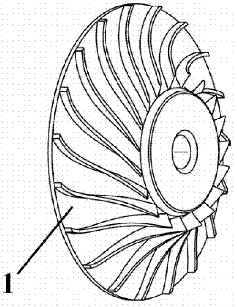 Large-scale centrifugal compressor impeller and machining forming method thereof