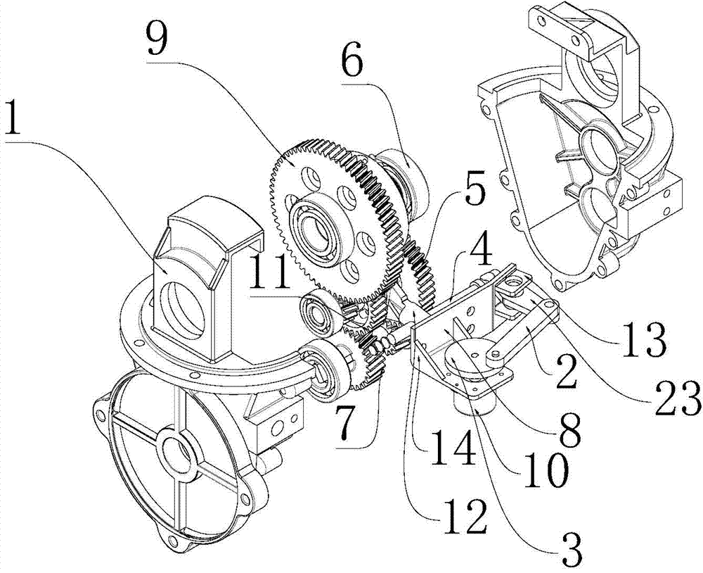 Electric automatic gear shifting tricycle or quadricycle rear-drive shifter