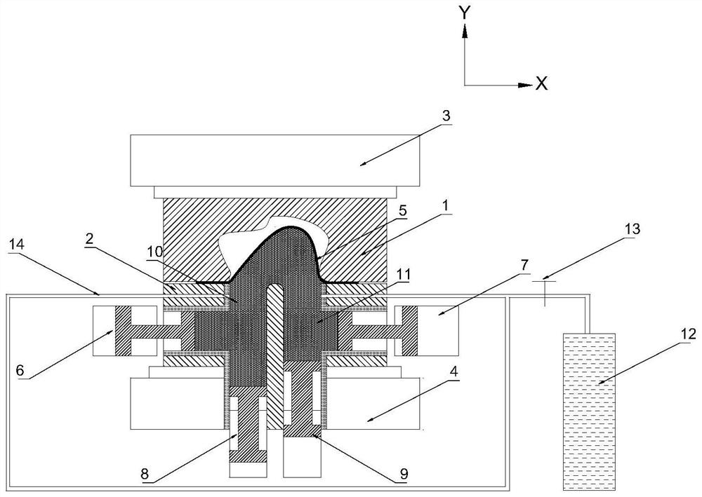 A kind of ultra-low temperature forming device and forming method of aluminum alloy component