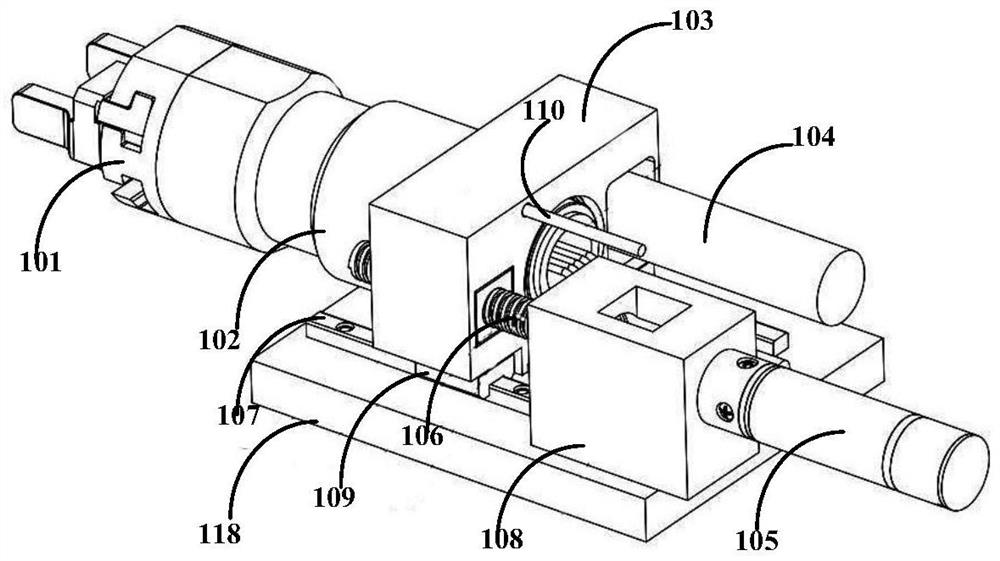 Linear rotary motion clamping jaw and control method