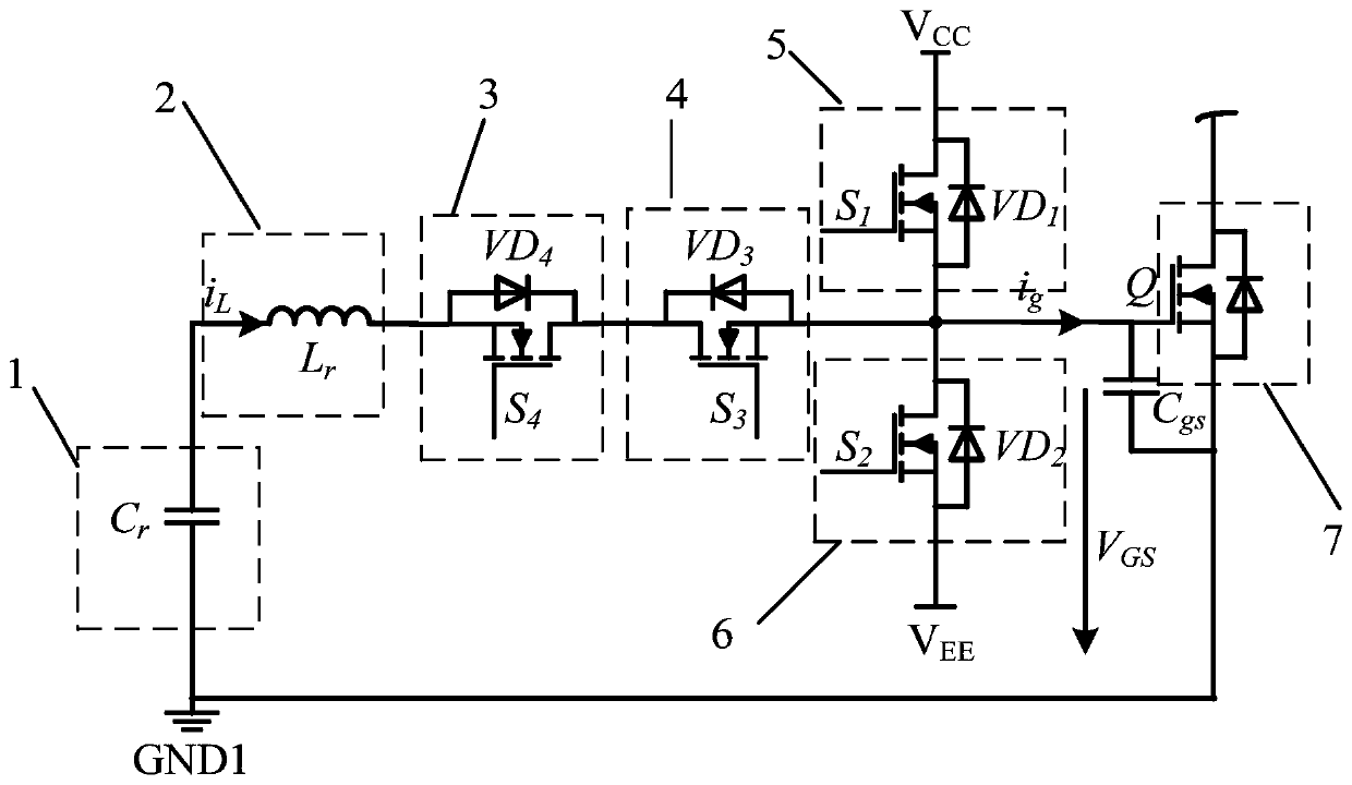 Resonant gate driving circuit suitable for high-frequency application