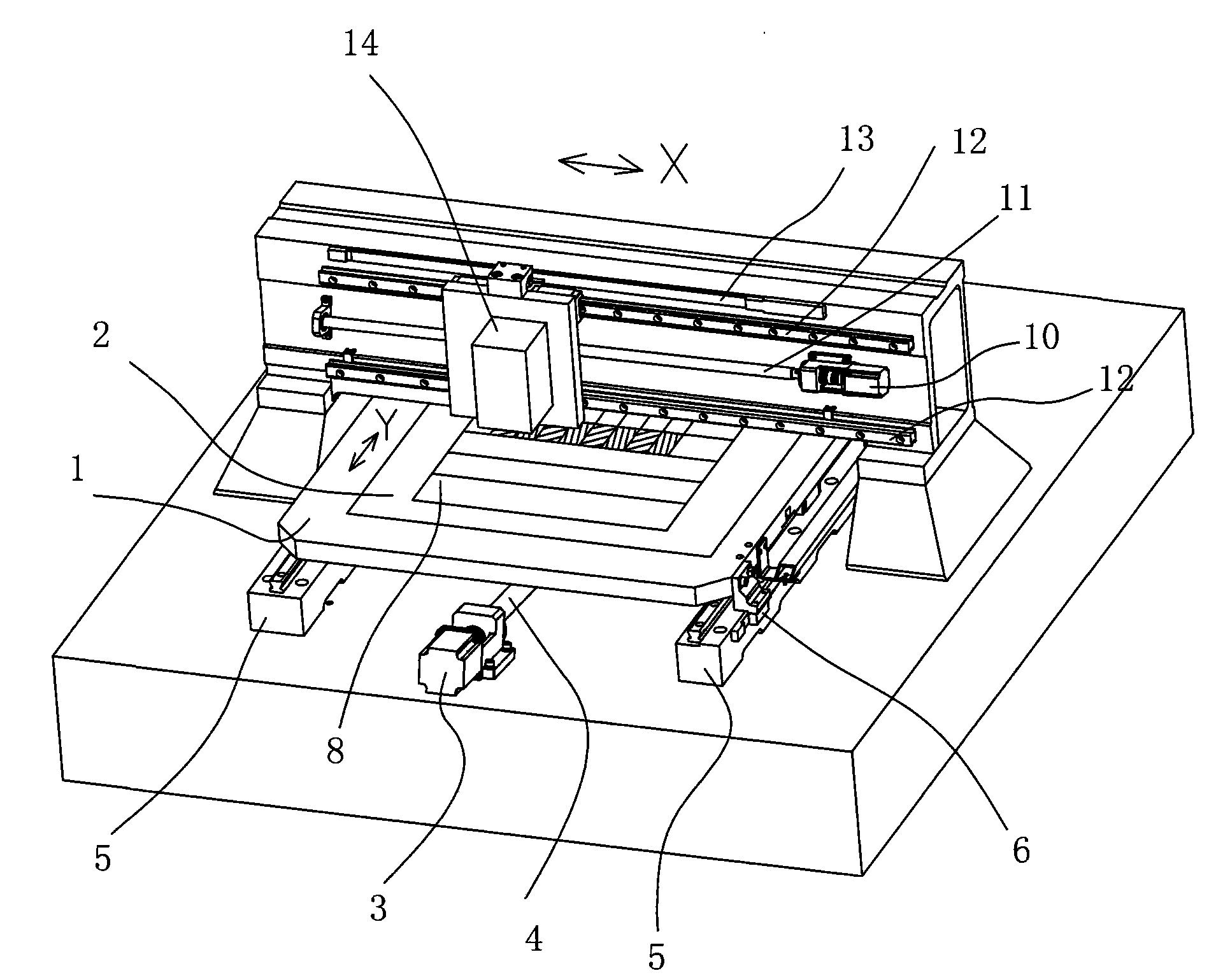 Planar array exposure device and exposure method thereof