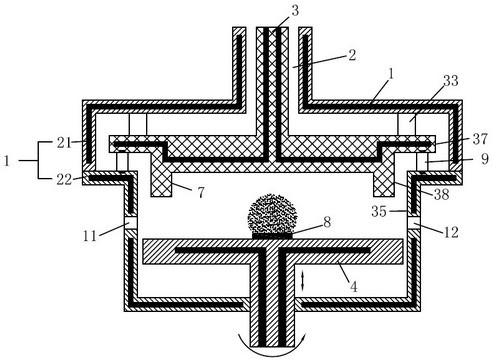 A microwave plasma chemical vapor deposition device