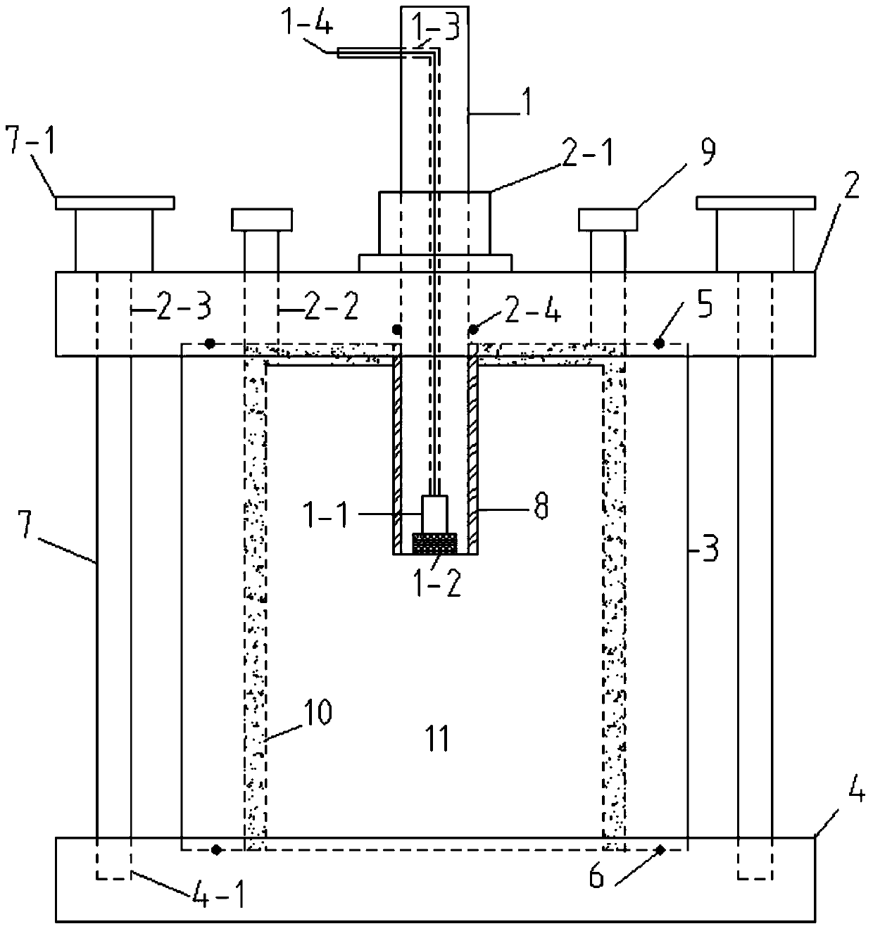 Non-drainage load test device and method of fixed side confinement socketed piles