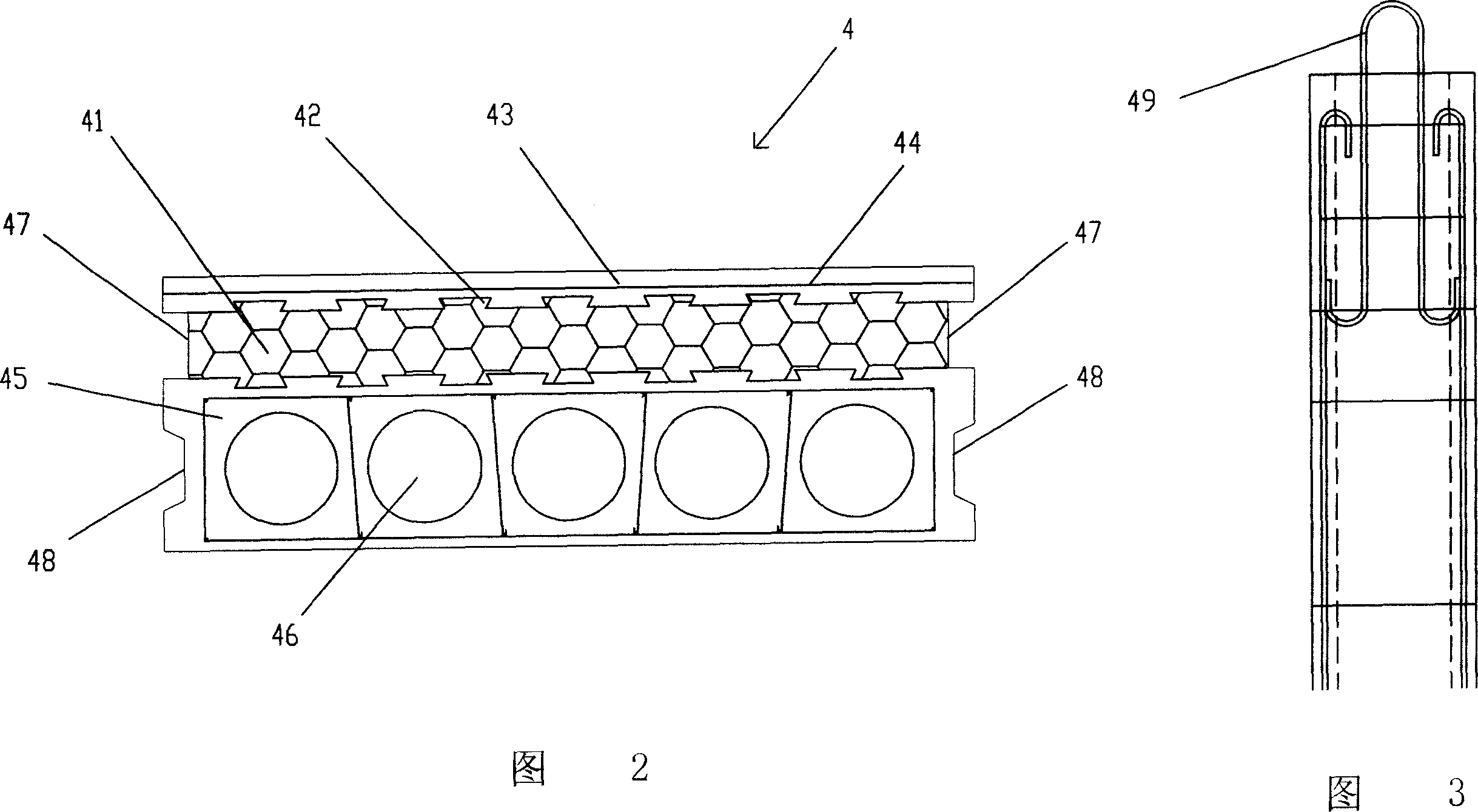 Architectural structure system of preformed hollow load-bearing wall panel and construction method